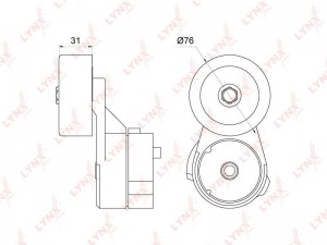 Натяжитель приводного ремня HYUNDAI Solaris,i20,i30 KIA Carens (06-),Cerato (06- PT-3249 LYNXAUTO