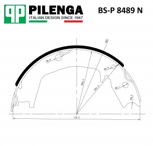 Колодки тормозные барабанные SONATA, MAGENTIS BS-P 8489 N BSP8489N PILENGA
