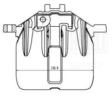 Суппорт торм. Honda Civic VI (95-) перед. лев. d=54мм (CF 001697) CF 001697 TRIALLI