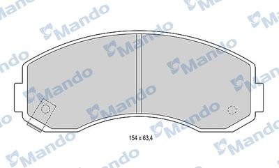 Колодки тормозные KIA Bongo 3 (06-) (2.5/2.7) передние (4шт.) MANDO MBF015588 MANDO