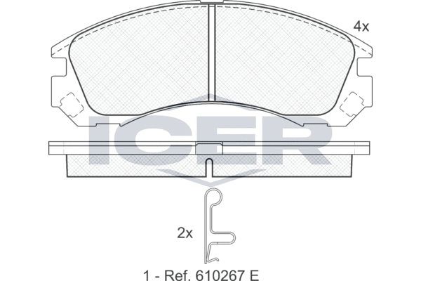 181358 колодки дисковые передние !\ Mitsubishi Space Wagon 2.4GDi 98>/Gear 2.0-2 181358 ICER