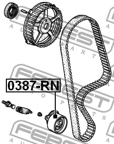 ролик натяжной ремня ГРМ!\ Honda Civic 1.4/1.6/1.7i 00-05 0387-RN FEBEST