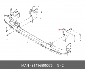 Несущая стойка MAN 81416505075 MAN