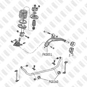 опора шаровая нижняя!\ Chrysler Voyager all 90-01/Neon 94-99 FK0851 FIXAR