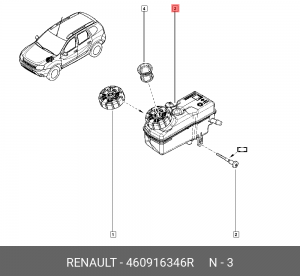 бачок д/тормозной жидкости!\ Renault 460916346R RENAULT