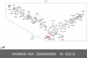 уплотнительное кольцо!\ Hyundai Centennial/CM10/Creta/Equus/IX35/Santa Fe 5308439000 HYUNDAI
