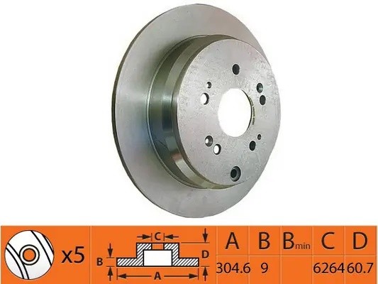 Диск тормозной задний HONDA CR-V II 02-06 BR28118 BR28118 SB NAGAMOCHI