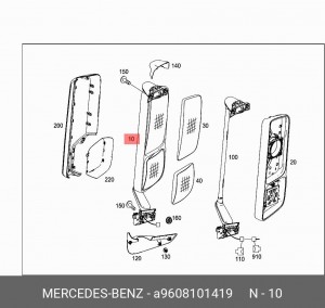 ЗЕРКАЛО БОКОВОЕ A9608101419 MERCEDES BENZ