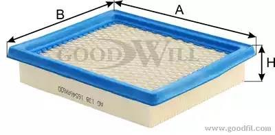 Фильтр воздушный AG138 AG 138 GOODWILL