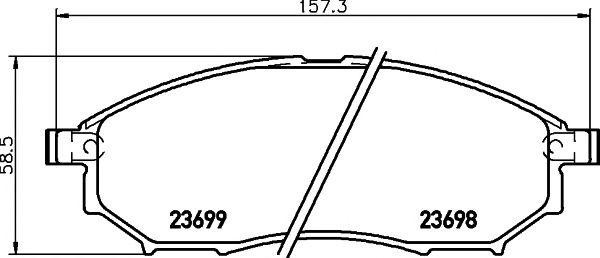 Колодки тормозные NISSAN Pathfinder,Navara (2.5CDI) (R17) передние (4шт.) TEXTAR 2369801 TEXTAR