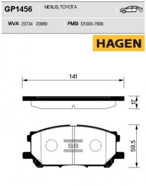 Колодки передние LEXUS RX 03-08 GP1456 GP1456 SANGSIN