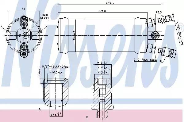 осушитель кондиционера! 203x63\DAF 65/75/85CF 02.98> 95344 NISSENS
