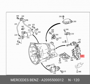 БЛОК ГИДРАВЛИЧЕКИЙ КОРОБКИ ПЕРЕДАЧ A 209 550 00 12 MERCEDES BENZ