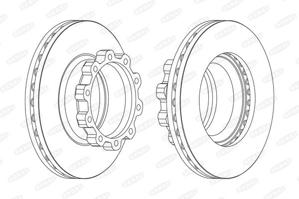 Диск тормозной front +rear 430*45*131- 10 шпилек 4-серия BCR170A BERAL