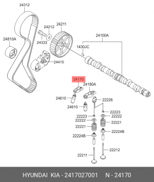 Коромысло HYUNDAI SantaFe (00-),Trajet (04-),Tucson (04-) KIA Sportage (04-) (2. 2417027001 HYUNDAI KIA
