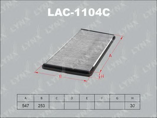 Фильтр воздушный салона BMW X5 (E53) LAND ROVER Range Rover 3 (02-) угольный LYN LAC-1104C LYNXAUTO
