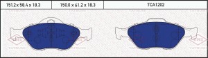 Колодки тормозные дисковые передние FORD Fiesta/Fusion 01- TCA1202 TCA1202 TATSUMI