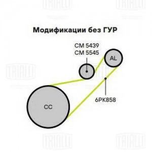 Ролик привод. ремня Skoda Fabia (99-) 1.4d (только ролик натяж.) (CM 5545) CM 5545 TRIALLI