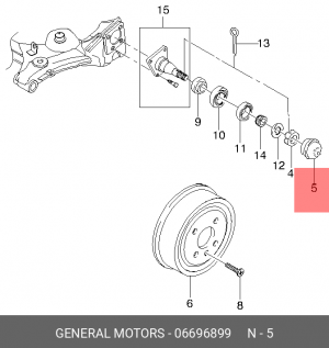 Колпак ступицы колеса DAEWOO Nexia заднего OE 06696899 GENERAL MOTORS