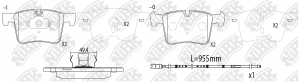 Колодки тормозные BMW 1 (F21),3 (F30),X3 (F25) передние (4шт.) NIBK PN0558W NIBK