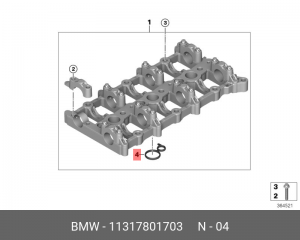Прокладка профилированная 11317801703 11 31 7 801 703 BMW