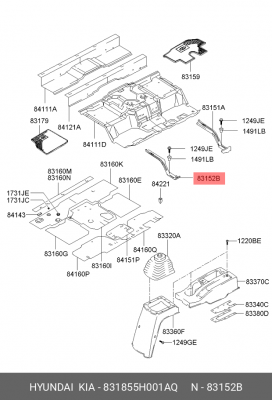 Накладка порога HYUNDAI HD65,72,78 правая OE 831855H001AQ HYUNDAI KIA