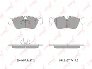 Колодки тормозные дисковые передние BD-1408 LYNXAUTO
