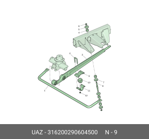 Обойма УАЗ-3163 Патриот подушки штанги стабилизатора верхняя (площадка) (ОАО УАЗ 316200290604500 UAZ UAZ