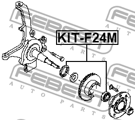 Подшипник ступицы NISSAN CABSTAR F24M 2006- KIT-F24M KIT-F24M FEBEST
