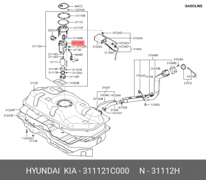 Фильтр топливный, погружной 31112-1C000 311121C000 HYUNDAI KIA