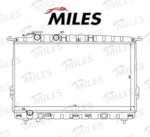 Радиатор (механическая сборка) HYUNDAI SONATA EF/MAGENTIS/OPTIMA (NISSENS 67026) ACRM073 MILES