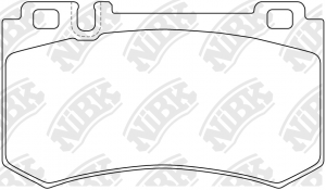 Колодки тормозные MERCEDES E (W211) задние (4шт.) NIBK PN0343 NIBK