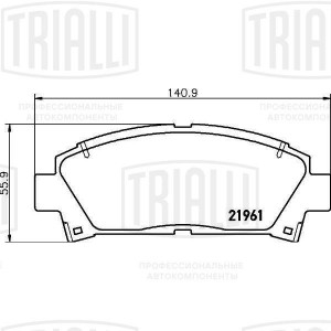 Колодки торм. Toyota Avensis (97-) диск. перед. (с диск. торм. на зад. оси) (PF  PF4353 TRIALLI