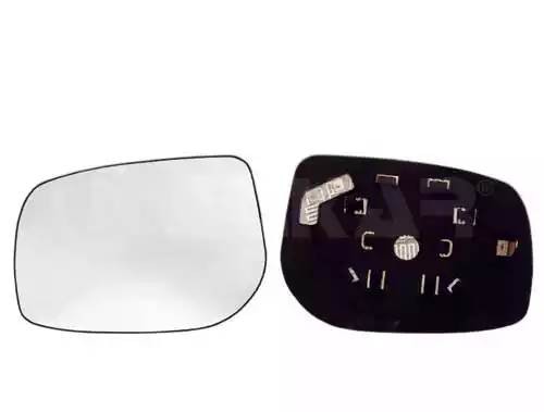 стекло зеркала левое! с кроншт. выпукл. с подогр.\ Toyota Yaris 06> 6431267 ALKAR