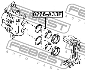 Поршень суппорта 0276-A33F 0276-A33F FEBEST