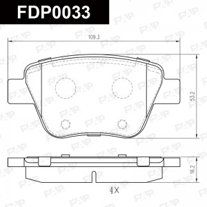 Тормозные колодки дисковые смесь CERAMIC FDP0033 FDP0033 FAP