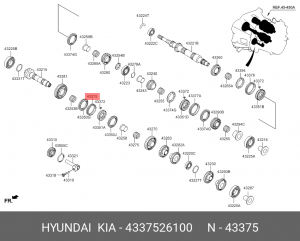 втулка синхронизатора КПП!\ Hyundai Accent 4337526100 HYUNDAI