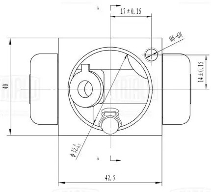 Цилиндр торм. для а/м Renault Duster (10-) 4WD задний левый d19.05мм (CF 0945) CF0945 TRIALLI