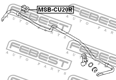 Втулка стабилизатора задняя MITSUBISHI OUTLANDER CU# 2002-2006 (16мм) MSB-CU20R MSB-CU20R FEBEST