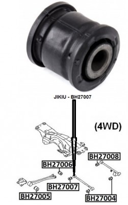 Сайлентблок задн подвески SUBARU FORESTER 96-02, LEGACY B10/B11 88-03 BH27007 BH27007 JIKIU