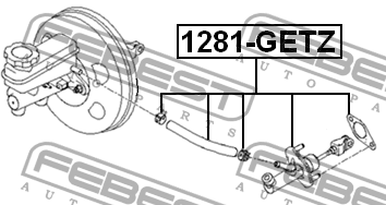 Цилиндр сцепления главный HYUNDAI GETZ 1281-GETZ 1281-GETZ FEBEST