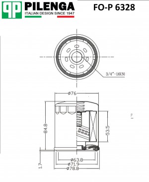 Фильтр масляный (аналог FO 5420) FORD FORD, MAZDA, VOLVO FO-P6328 FOP6328 PILENGA