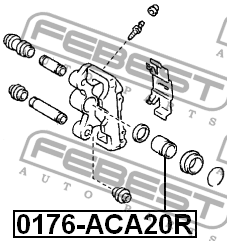 Поршень суппорта 0176-ACA20R 0176-ACA20R FEBEST