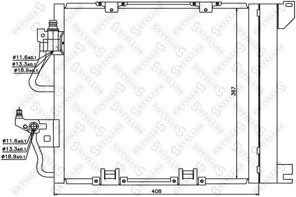 радиатор конд.\ Opel Astra 1.7CDTi 04> 10-45195-SX STELLOX
