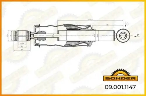 Амортизатор кабины IVECO о.н 504080540 — 2 года безусловной гарантии 090011147 SONDER