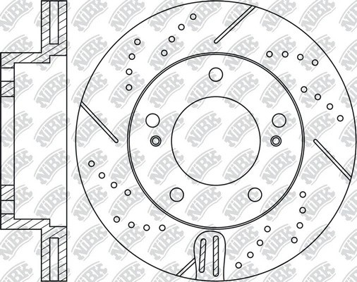Диск тормозной TOYOTA Sequoia,Tundra (06-) передний (перфорированный) (1шт.) NIB RN22002DSET NIBK