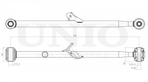 Рычаг подвески поперечный задний нижний правый SSP-40142 UNIO