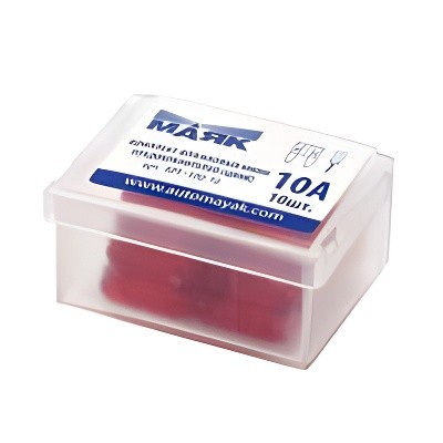 Предохранители флажковые Mini 10А МАЯК 10 шт. APF19010 MAYAK