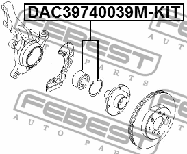 Подшипник ступицы передний FORD TRANSIT CONNECT (TC7) 2002-2013 DAC39740039M-KIT DAC39740039M-KIT FEBEST