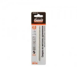 Сверло по металлу 4.0х119мм HSS удлиненное GEPARD GP0340119 GEPARD